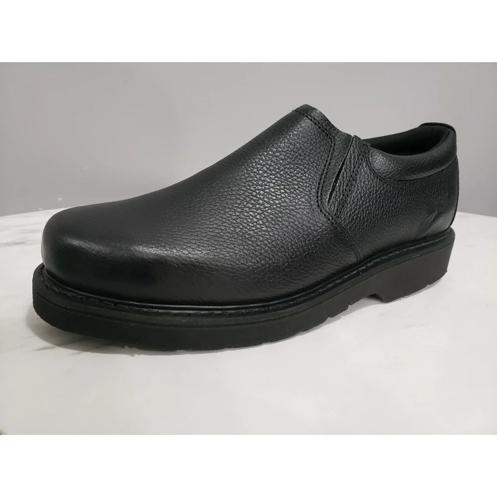 Responder Work America Men's Black Leather Upper Slip On Work Shoes Size 13 WIDE
